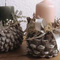 Teelicht/Kerzenhalter Zapfen