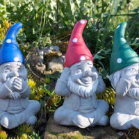 Gartenzwerg 3er Set – ich höre nichts, ich sage nichts, ich sehe nichts – 15 cm