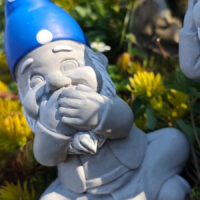 Gartenzwerg «ich sage nichts» - 15 cm